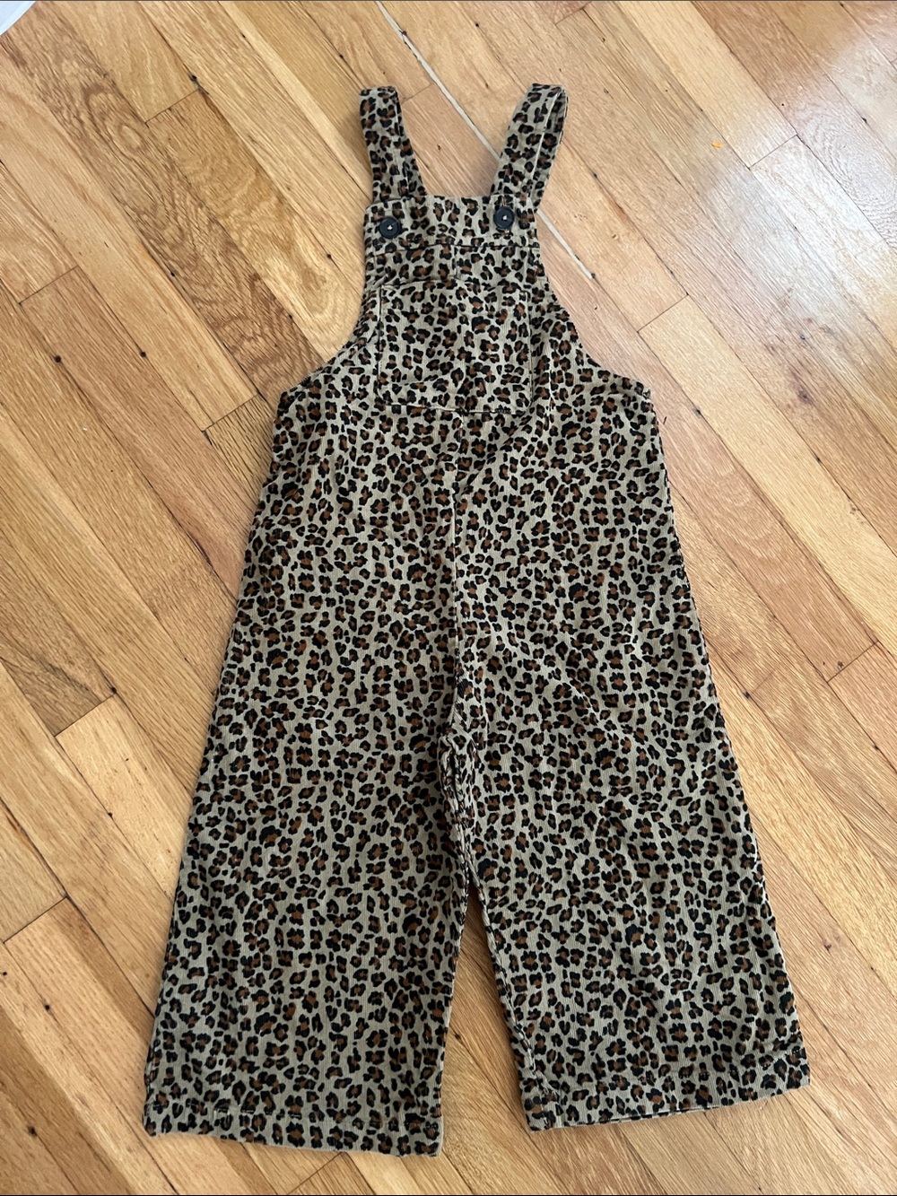 Zara Kids Leopard Print One-Piece Overalls - Tan, Brown, Black